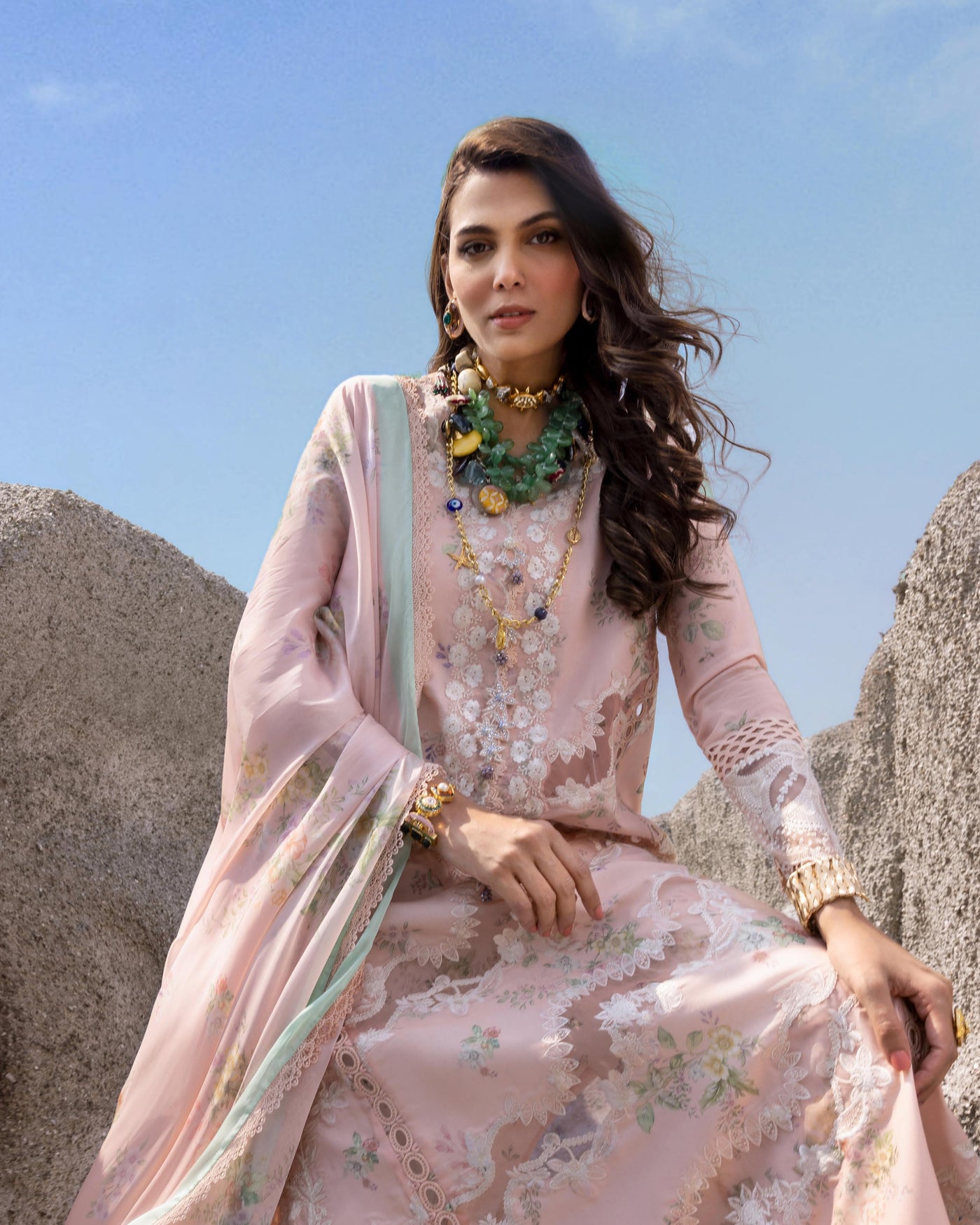 Saira Shakira 3 Piece Luxury Lawn Collection'25-SERENA-B