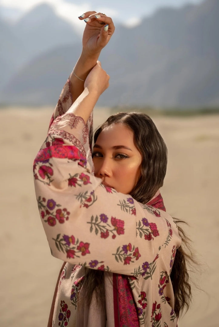 3 Piece Stitched Printed Linen Suit From M.Basics By Maria.B Collection - 14