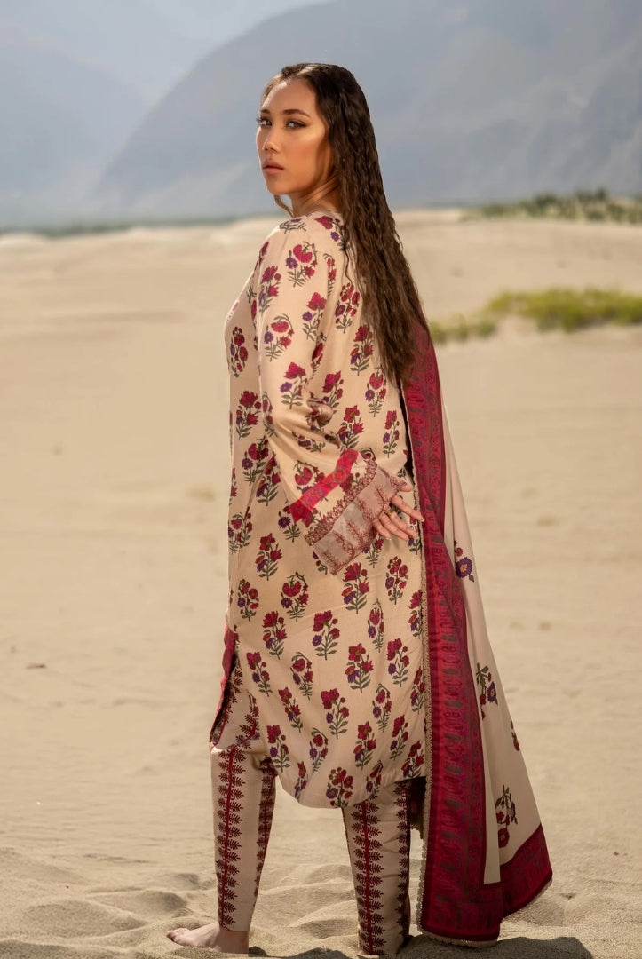 3 Piece Stitched Printed Linen Suit From M.Basics By Maria.B Collection - 14