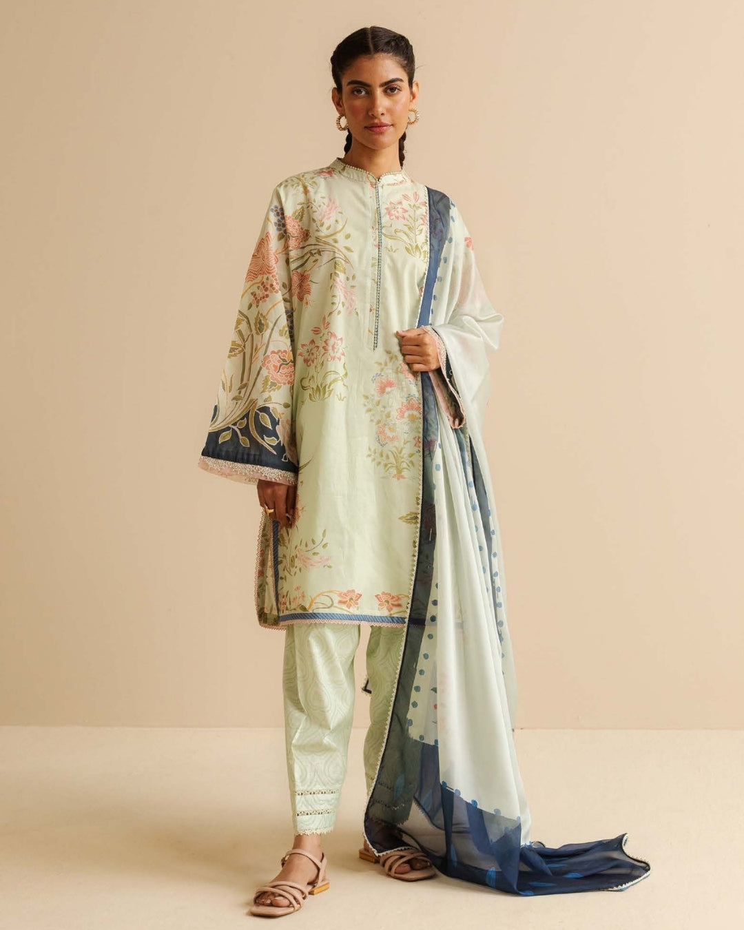 Coco Prints Drop Two By Zara Shahjahan 3 Piece Stitched Suit - 15