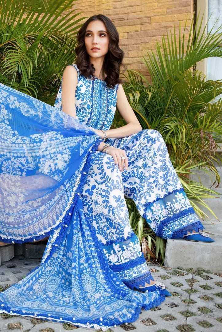 3 Piece Stitched Printed Lawn Suit From Maria.B M.Prints Spring Summer'25 Collection - 15