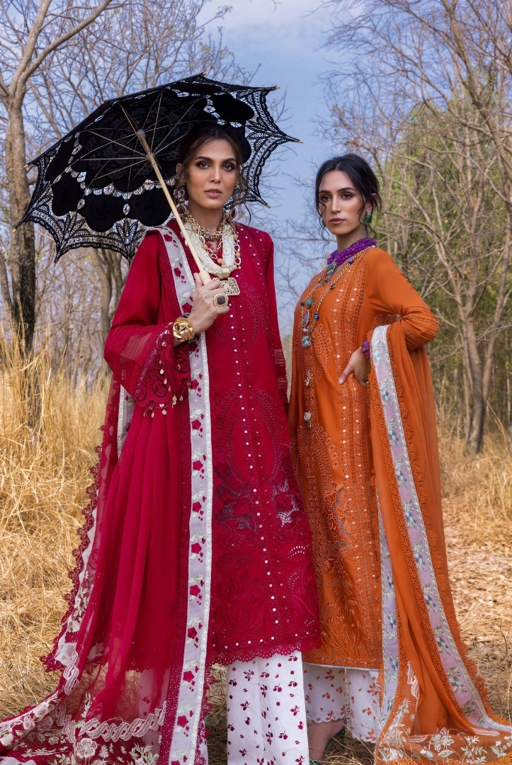 Saira Shakira 3 Piece Luxury Lawn Collection'25-SHAMS-A