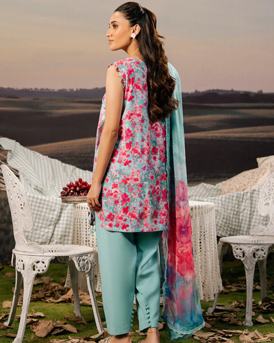 3 Piece Stitched Embroidered Linen Casual - Pre/Fall 25 Winter M.Basics by MARIA.B  - MBPF#14