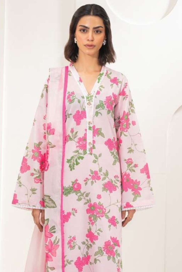 3 Pc Stitched Printed Lawn Suit By Limelight Summer Collection - 16