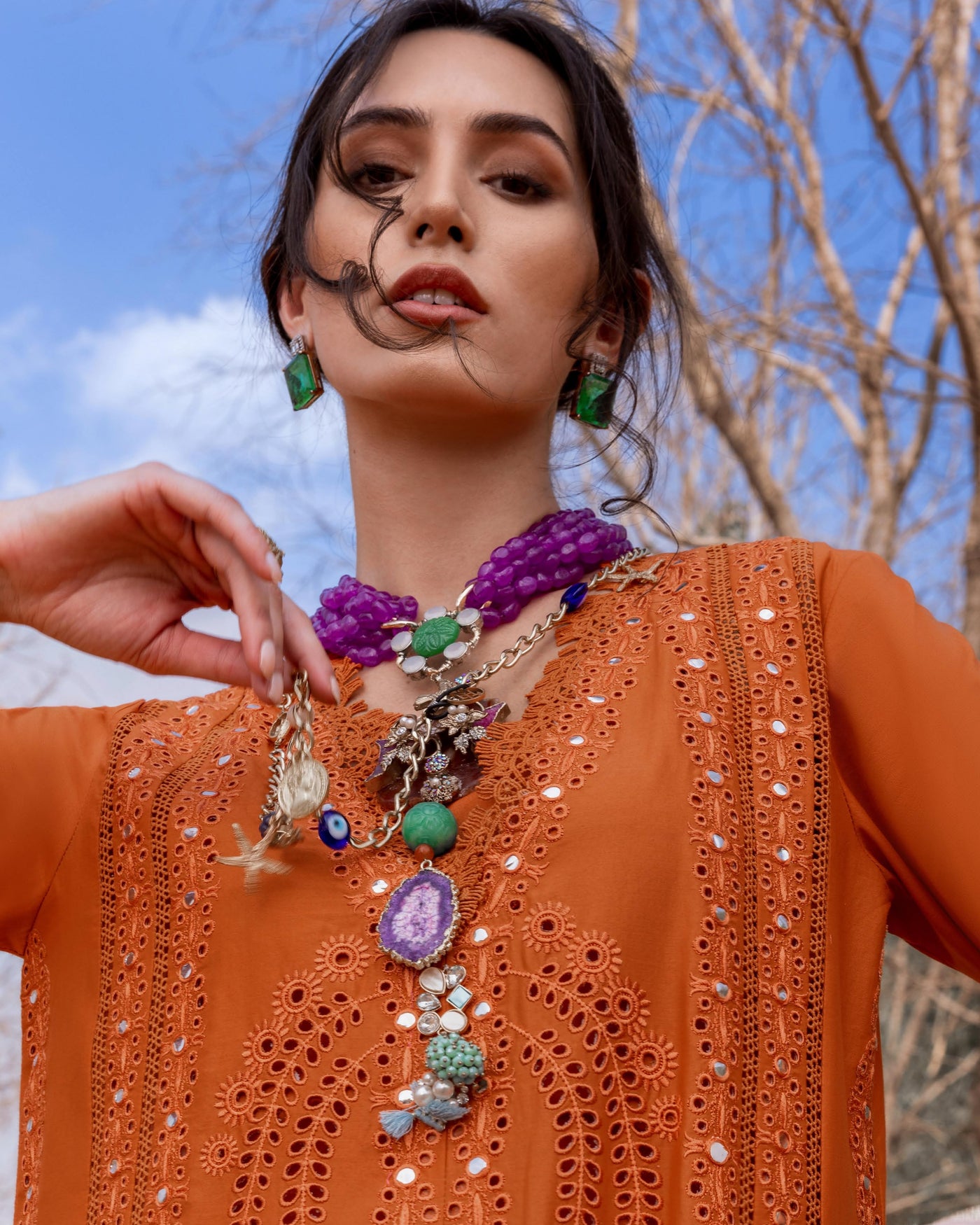 Saira Shakira 3 Piece Luxury Lawn Collection'25-SHAMS-B