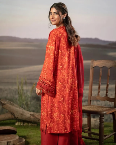 3 Piece Stitched Embroidered Linen Casual - Pre/Fall 25 Winter M.Basics by MARIA.B  - MBPF#15