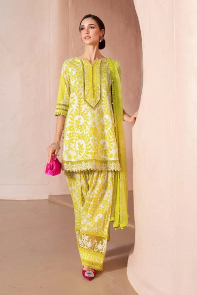 3 Piece Stitched Printed Lawn Suit From Maria.B M.Prints Spring Summer'25 Collection - 16