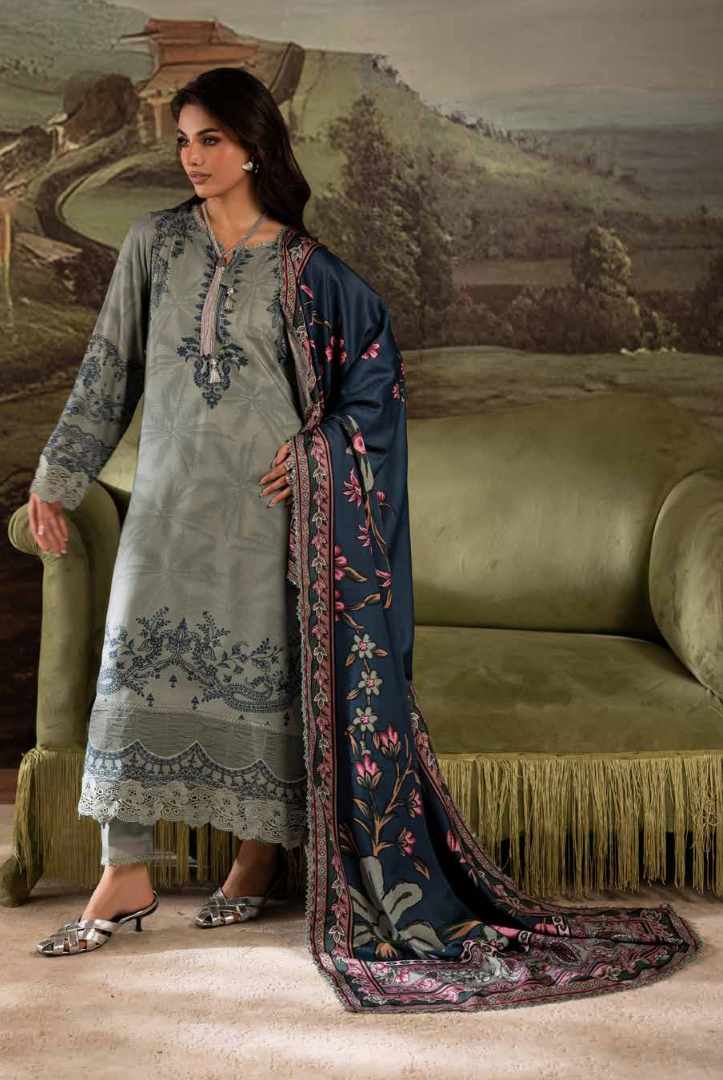 3 Piece Stitched Nureh Signature Printed Linen'25 SP-174