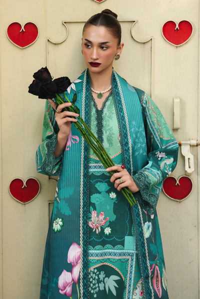 3 Piece Stitched Qalamkar Qprint'25 QW # 08 (B) ANIKA