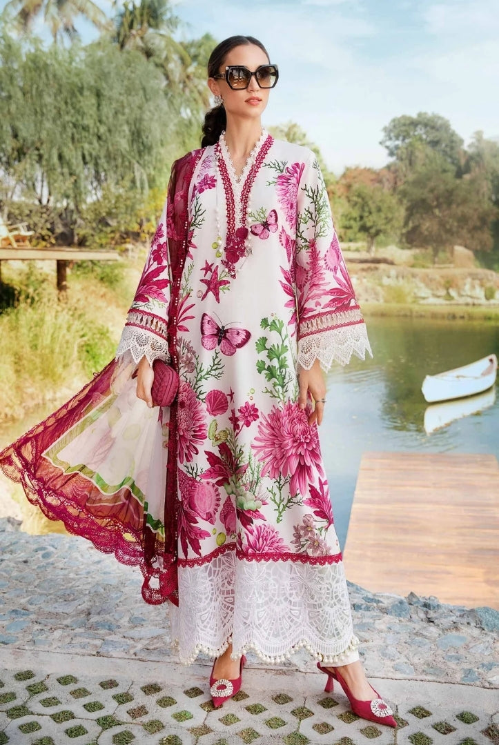 3 Piece Stitched Printed Lawn Suit From Maria.B M.Prints Spring Summer'25 Collection - 17
