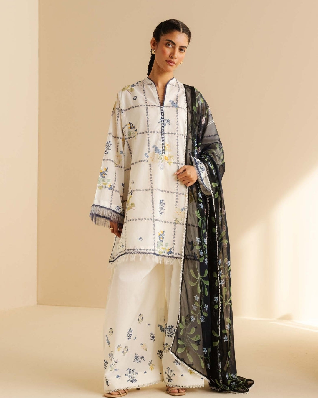 Coco Prints Drop Two By Zara Shahjahan 3 Piece Stitched Suit - 18