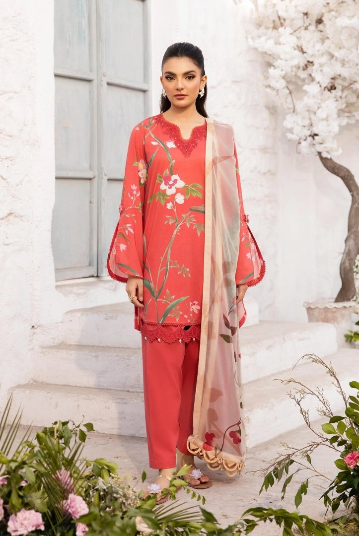 3 Piece Stitched Embroidered Suit From M.Basics By Maria.B Lawn Vol'1 Collection - 18