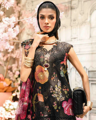 3 Piece Stitched Embroidered Lawn Suit From Maria.B By M.Prints Eid Edit Collection'25 - 17