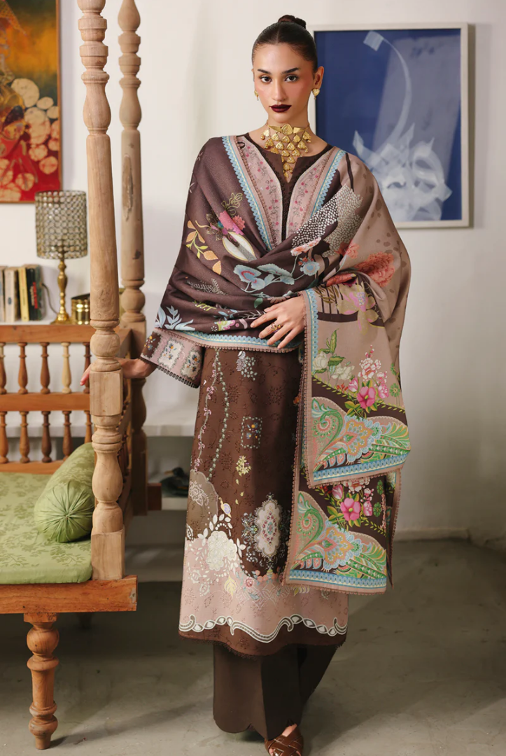 3 Piece Stitched Qalamkar Qprint'25 QW#09 (B) RABELLA