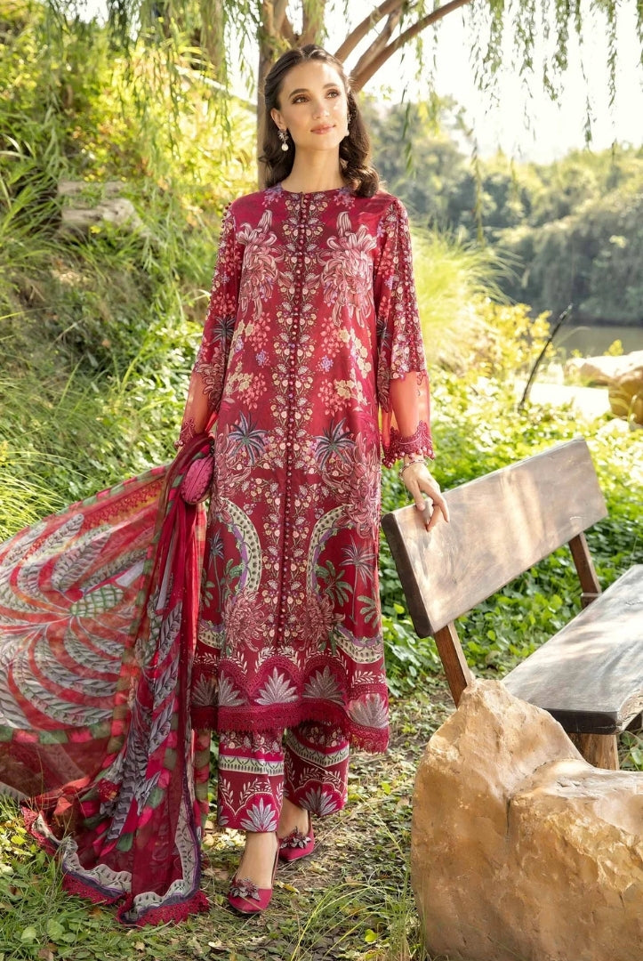 3 Piece Stitched Printed Lawn Suit From Maria.B M.Prints Spring Summer'25 Collection - 19