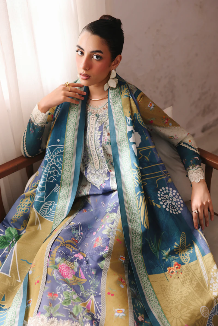 3 Piece Stitched Qalamkar Qprint'25 QW #10 (A) ALINA