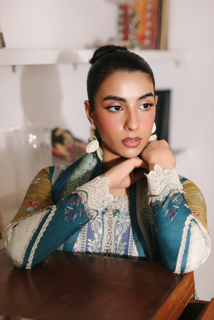 3 Piece Stitched Qalamkar Qprint'25 QW #10 (A) ALINA