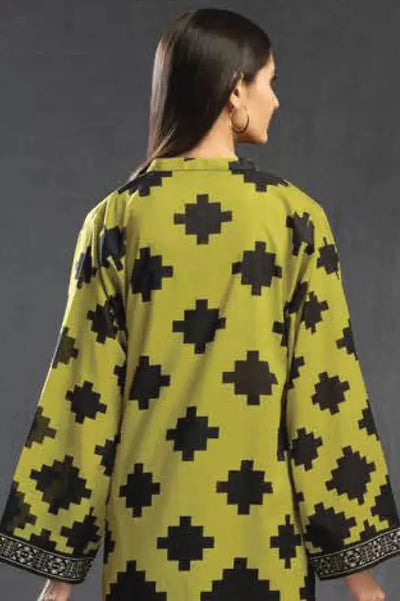 1 Piece Stitched Shirt By Limelight - OLIVE