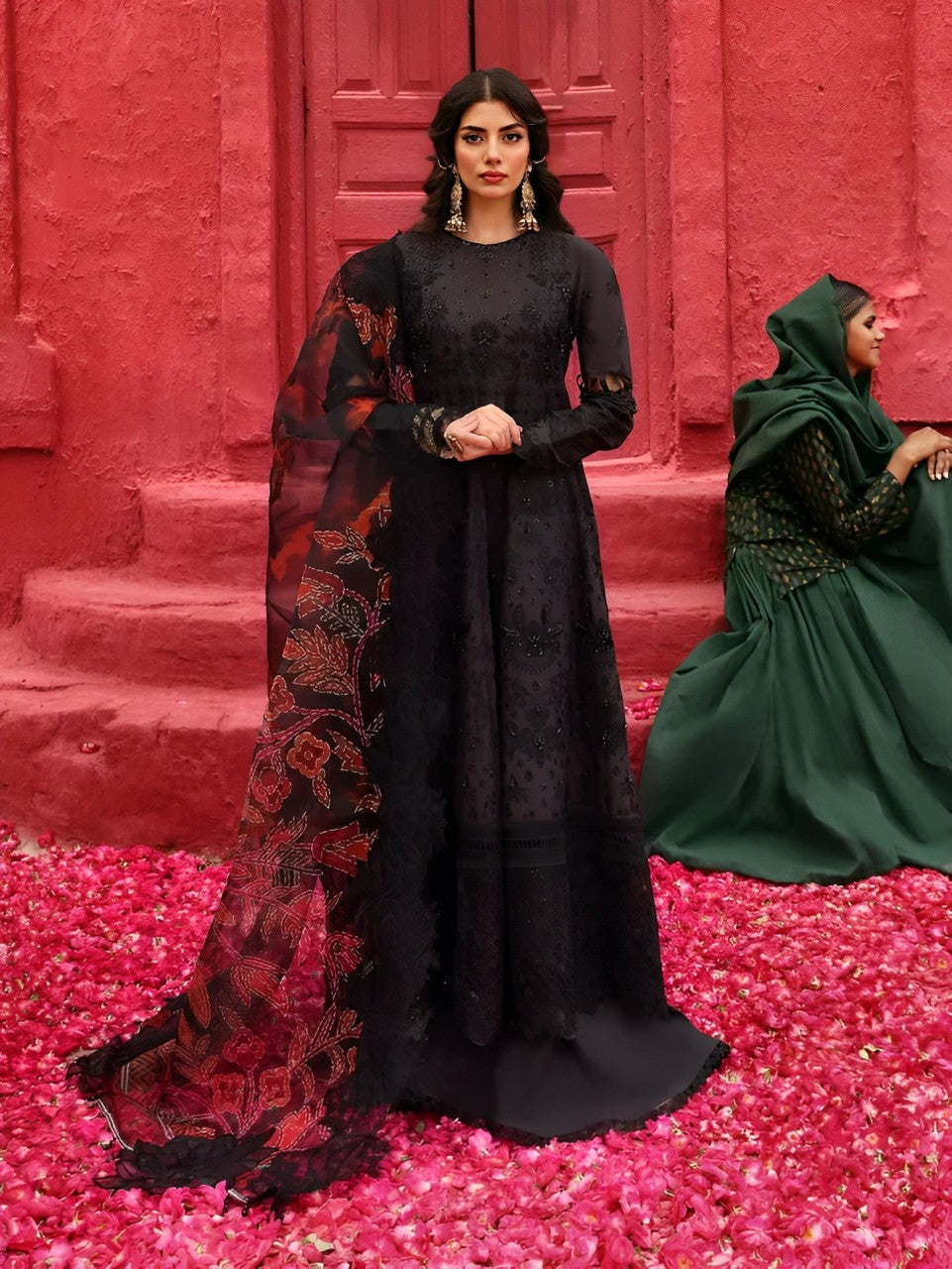 Nureh Mehmaan Nawazi 3 Piece Stitched Suit - 01