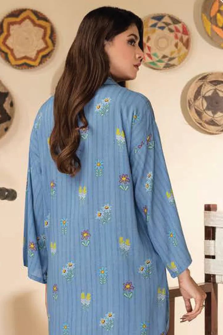 1 Piece Stitched Shirt By Limelight - BLUE