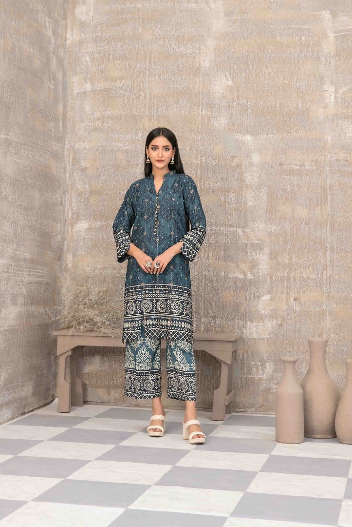 2 Piece Stitched Staple Sigital Print Saliha by Tawakkal Vol-1 - 02