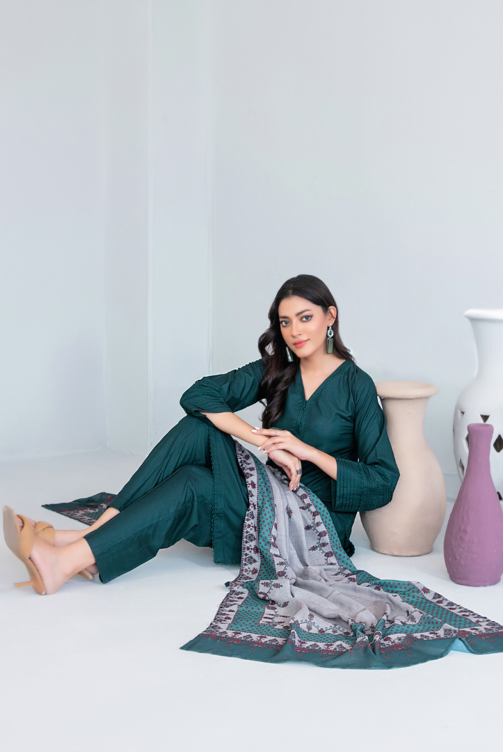 3 Piece Stitched FANCY SHAWL DIGITAL PRINT Asmera Collection'25 By Tawakkal D-D-5734