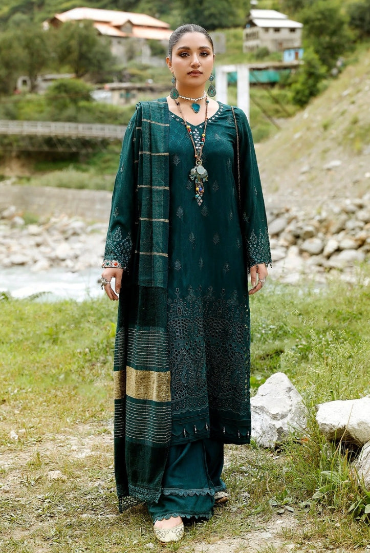 Tehzeeb By Riaz Arts Embroidered Leather Peach Suits Collection - 02