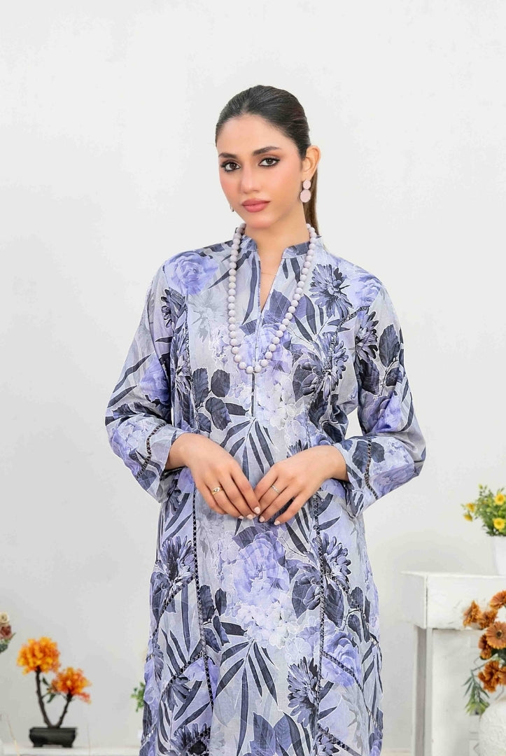 2 Piece Stitched Digital Printed Lawn Suit From Nada By Tawakkal - 02