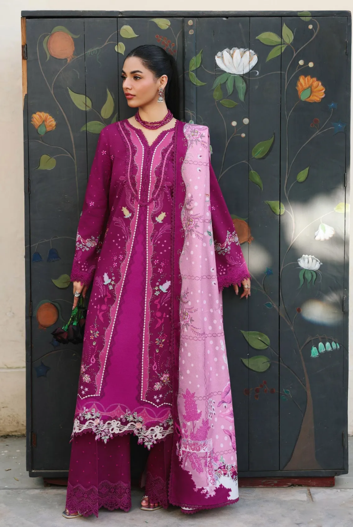 3 Piece Stitched Qalamkar Qprint'25 QW # 01 (B) JORIS