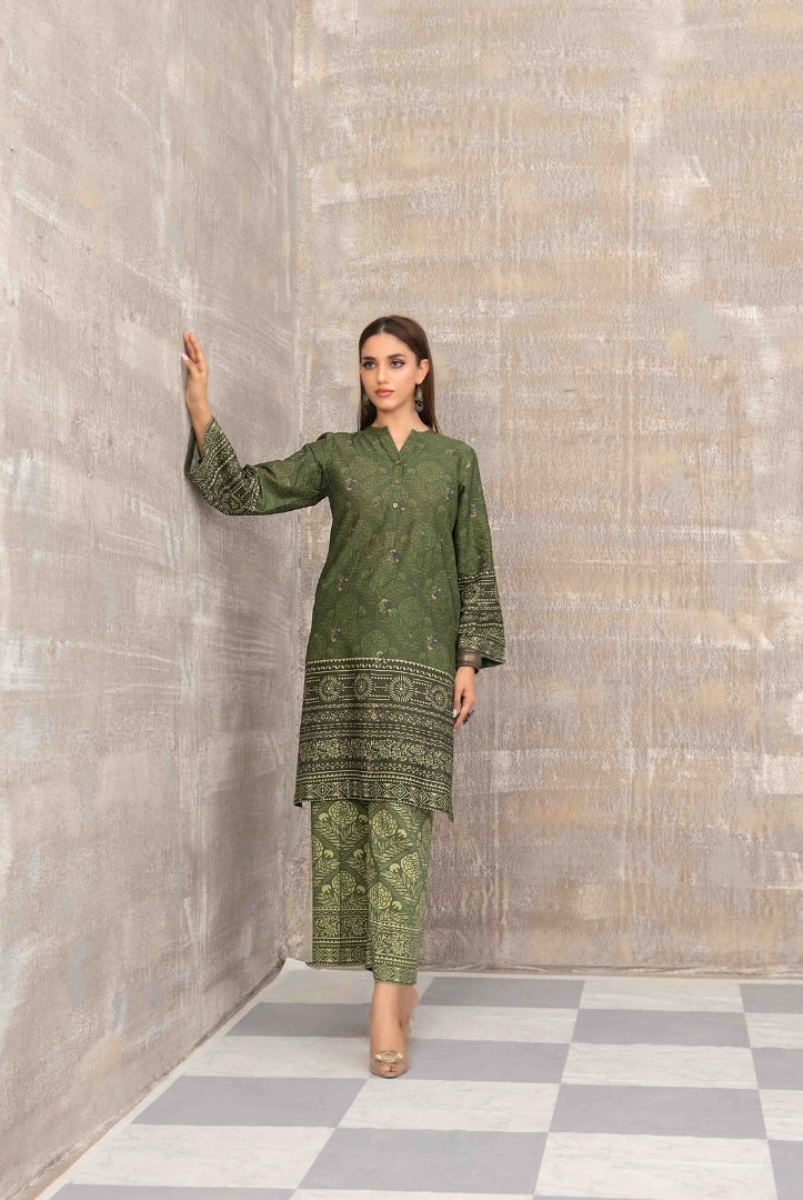 2 Piece Stitched Staple Sigital Print Saliha by Tawakkal Vol-1 - 08