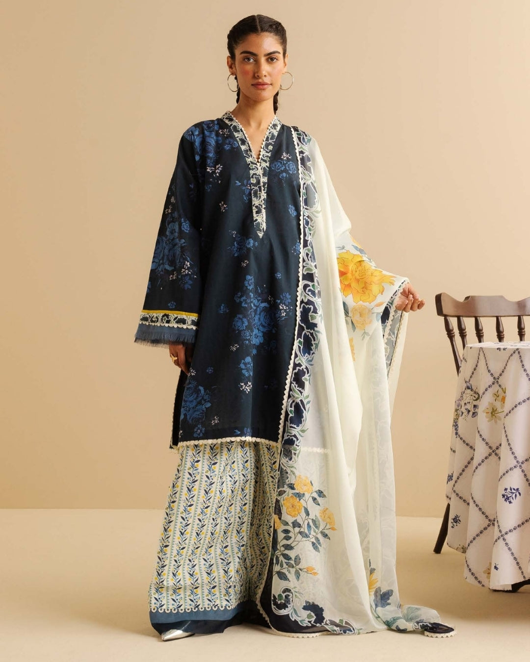 Coco Prints Drop Two By Zara Shahjahan 3 Piece Stitched Suit - 02