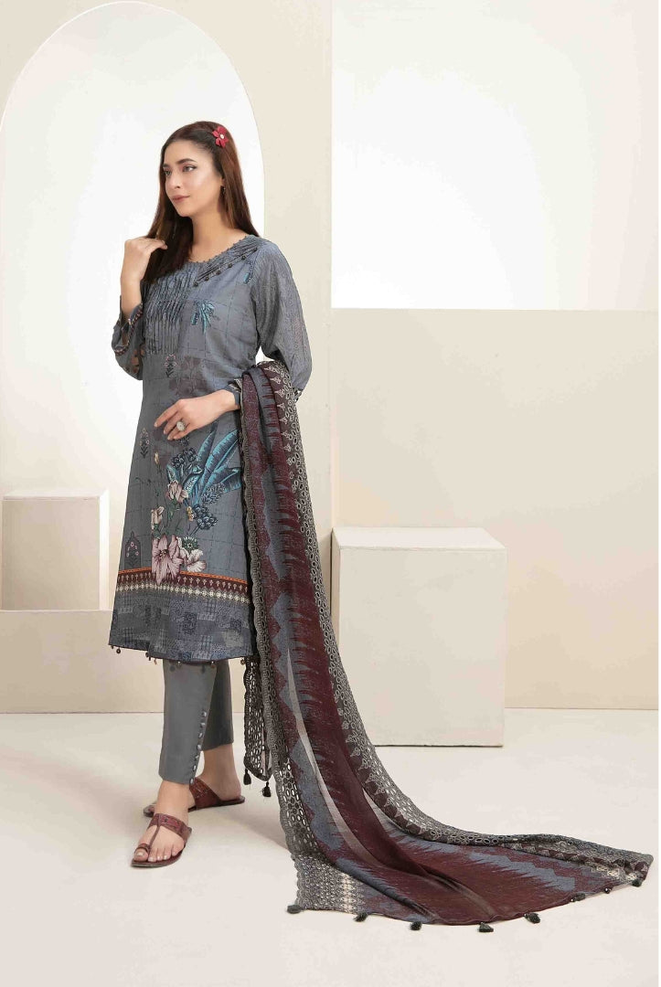 3Piece Stitched Suit By Tawakkal Raina - 02