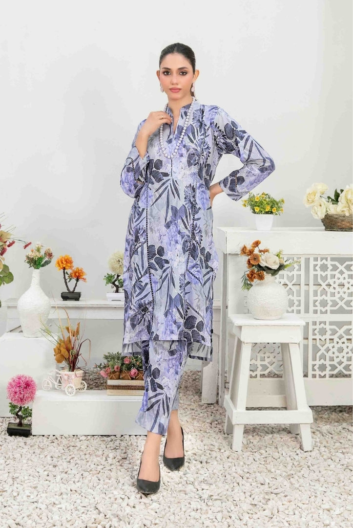 2 Piece Stitched Digital Printed Lawn Suit From Nada By Tawakkal - 02