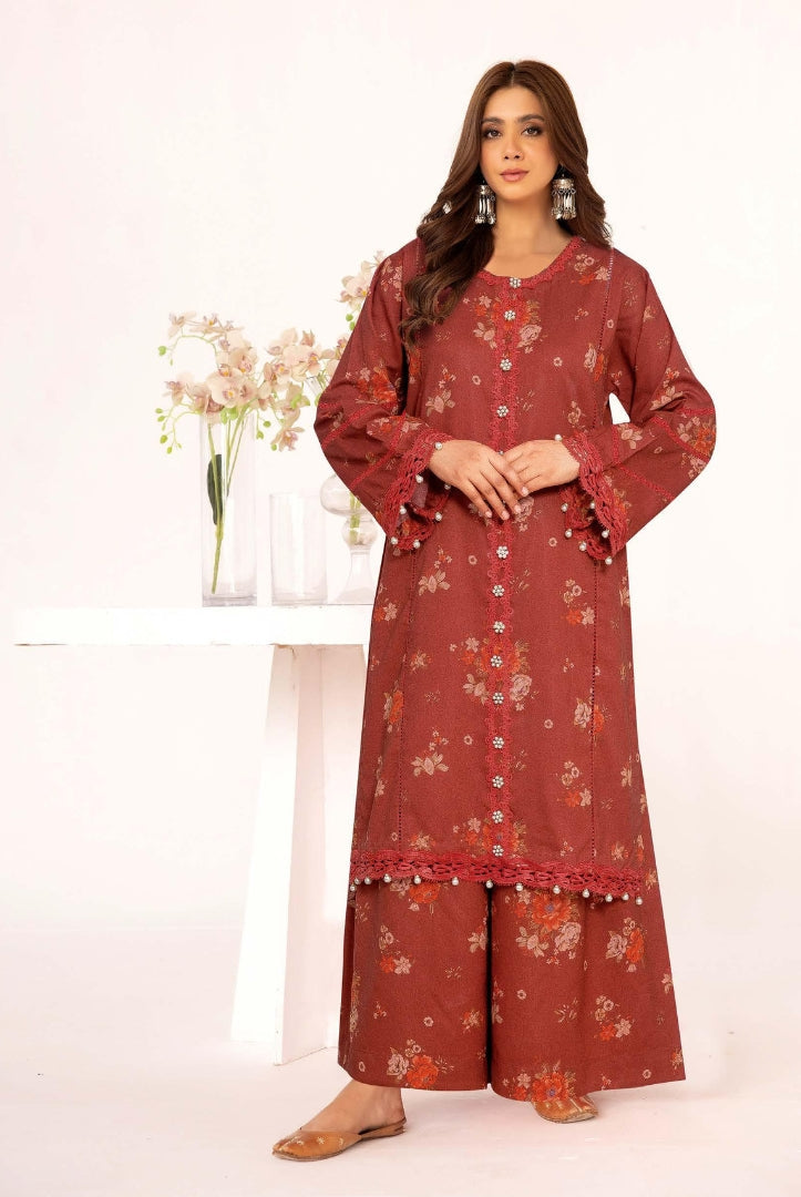 2 Piece Stitched Printed Winter Suits Collection From Inaaya By Johra - 02