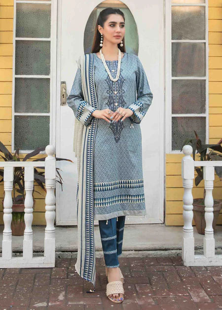 3Piece Stitched Suit By Tawakkal Tehzeeb - 02