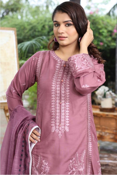 3 Piece Stitched Digital Printed Embroidered Lawn Suit From Zara ’25 Collection – FASHNION