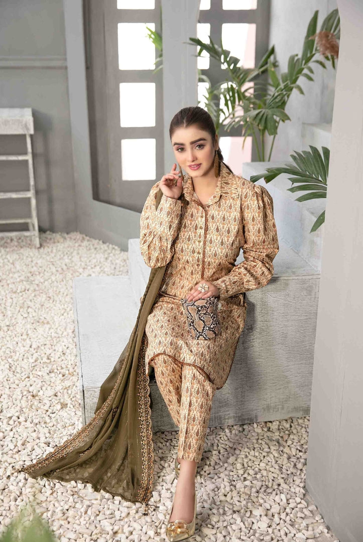 3Piece Stitched Suit By Tawakkal Zaira - 02