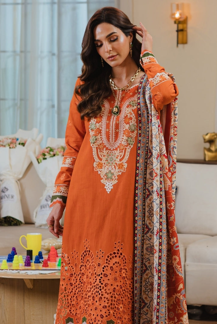 3 Pc Stitched Embroidered Khaddar Winter Collection'24 From Stella By Mahnur - RANGREZ