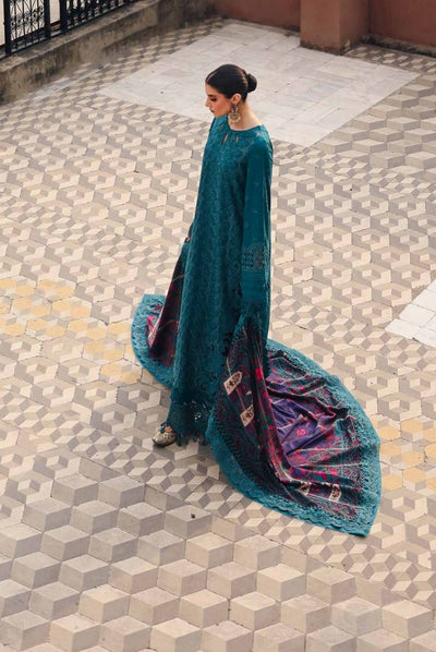 3 Piece Stitched Embroidered Jacquard Suits Collection By Nureh Maya Linen - 02