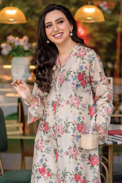 02 Piece Stitched Cambric Embroidered Suit By Lakhany Brunch - 02