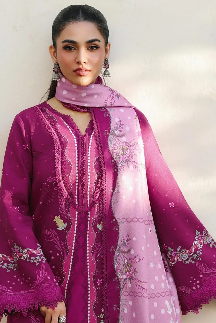 3 Piece Stitched Qalamkar Qprint'25 QW # 01 (B) JORIS