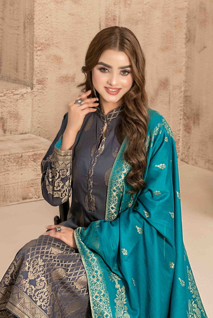 Dardina By Tawakkal 3 Piece Stitched Broshia Banarsi Lawn Suit - 02