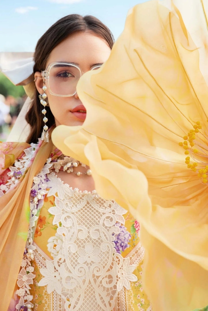 3 Piece Stitched Printed Lawn Suit From Maria.B M.Prints Spring Summer'25 Collection - 02