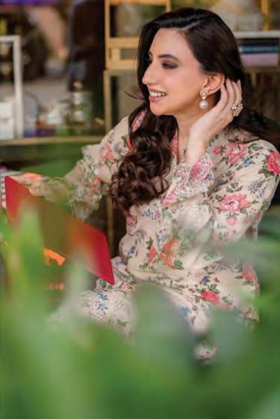 02 Piece Stitched Cambric Embroidered Suit By Lakhany Brunch - 02