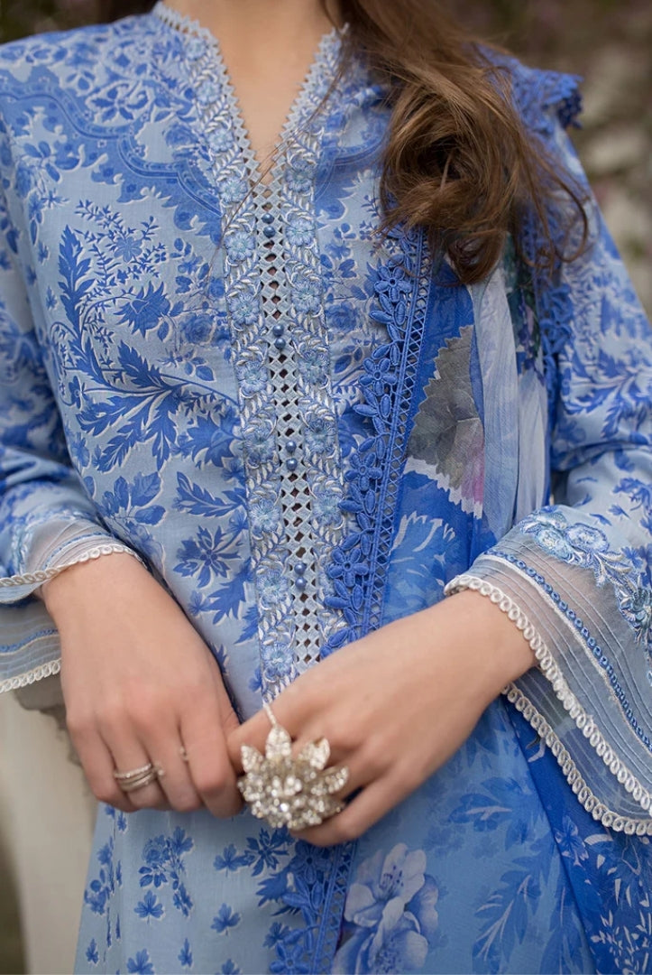 3 Piece Stitched Embroidered Printed Lawn Suit From Sobia Nazir Basics'25 Collection - 02