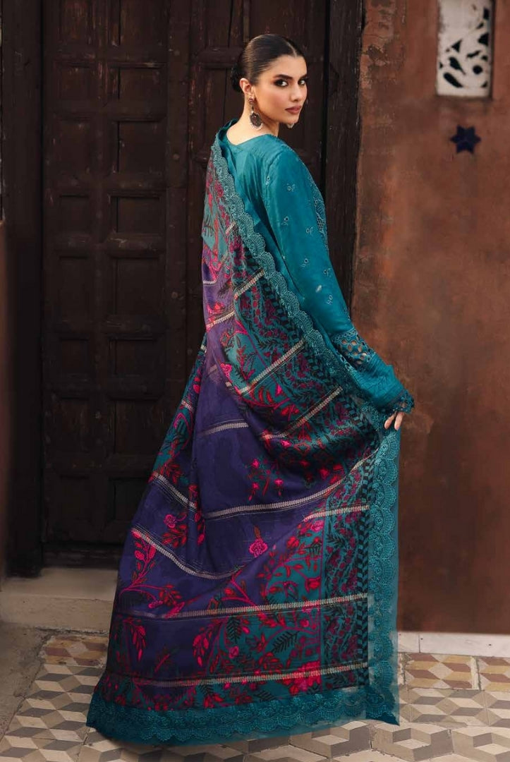 3 Piece Stitched Embroidered Jacquard Suits Collection By Nureh Maya Linen - 02
