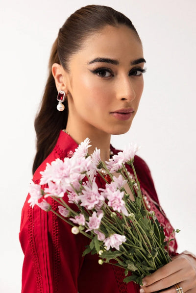 3 Piece Stitched Luxury Suits From Qalamkar Basic Pret'25 Collection - JEEM