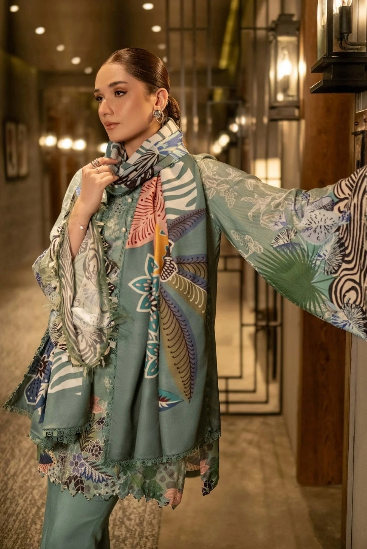 3 Piece Stitched Printed Linen Suit From M.Basics By Maria.B Collection - 20