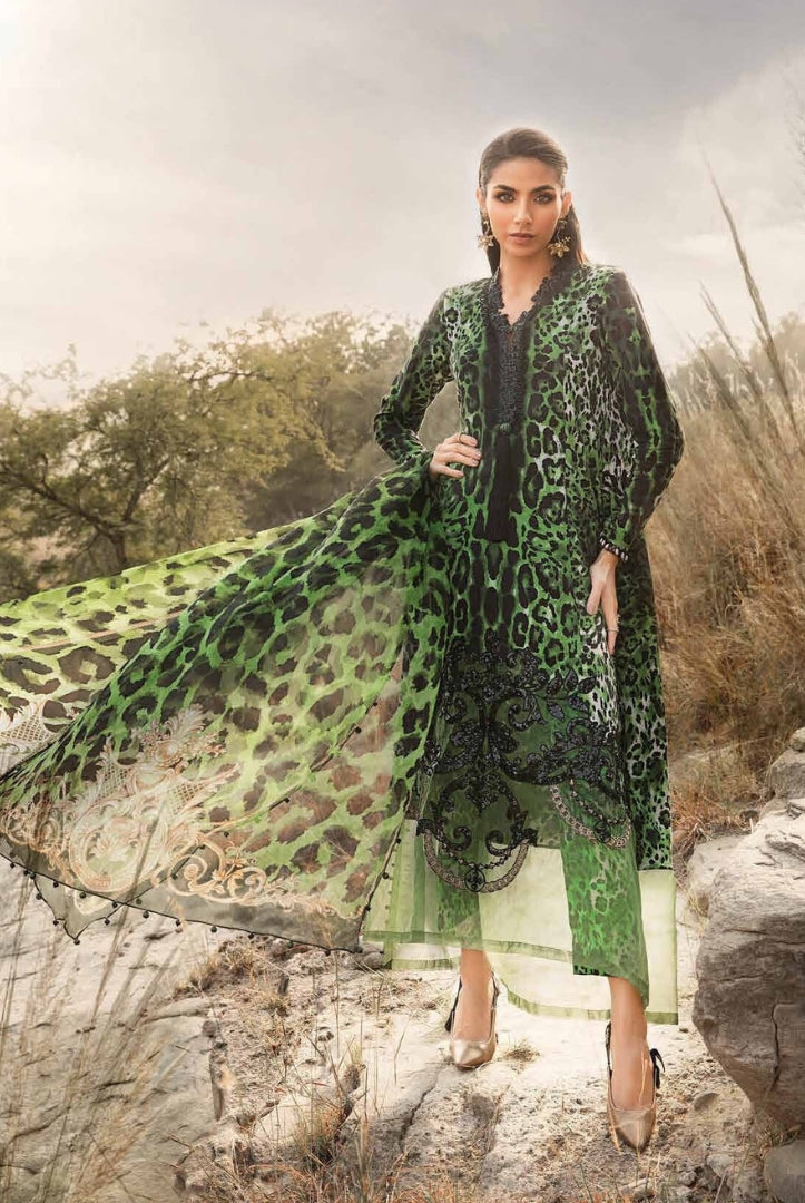 3 Piece Stitched Printed Linen Suit From Maria.B M.Prints Winter Edition'24 - 20