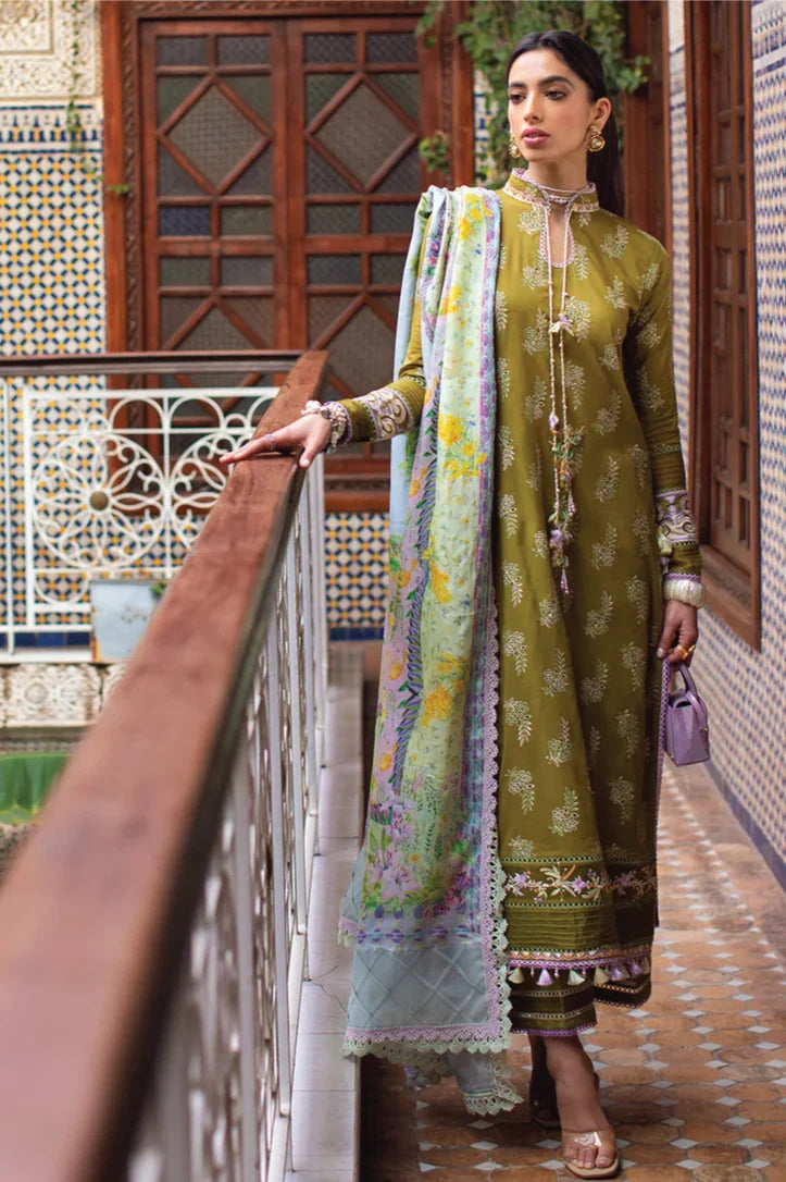 3Piece Stitched Suit By Farah Talib - ASNI OLIVE
